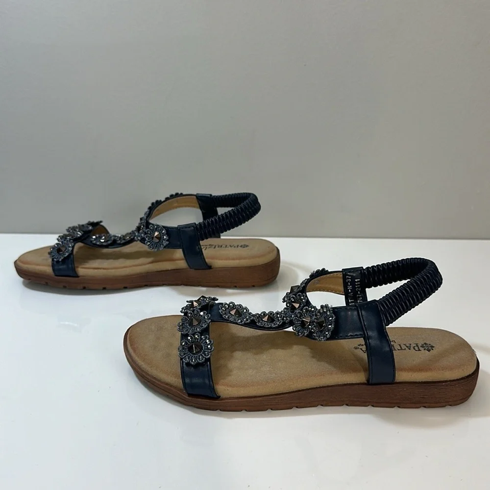 Patrizia by Spring Step Talitha Blue Sandals Size 37(6.5-7)